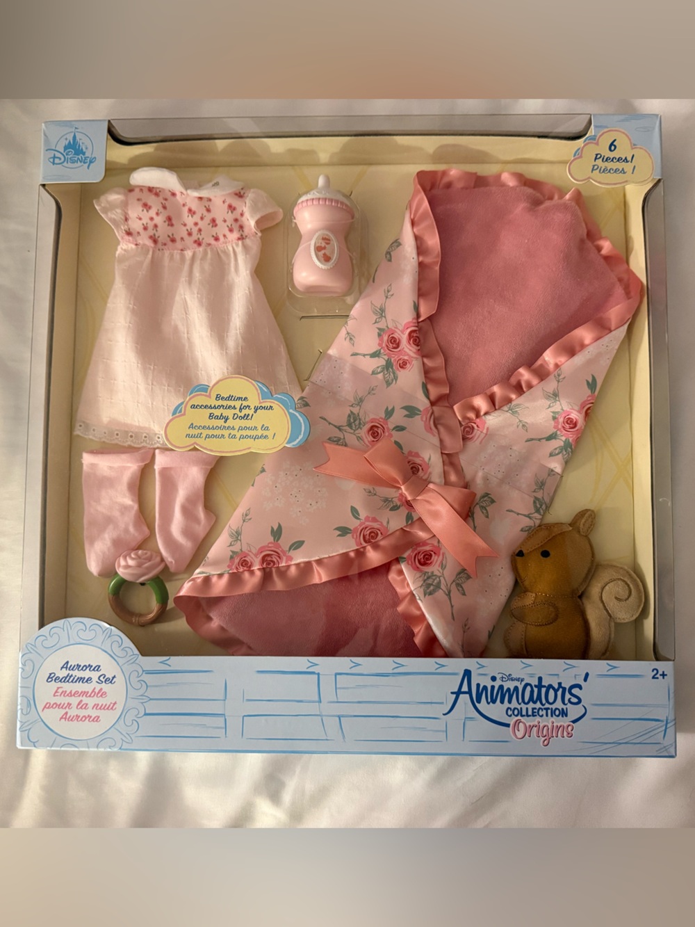 Disney Animators Collection Origins Aurora Bedtime Doll Set